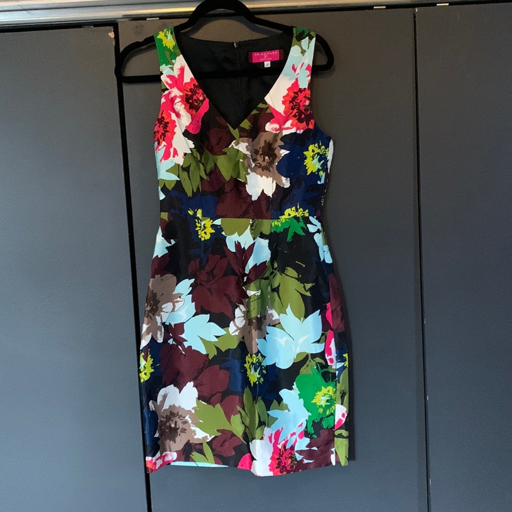 Trina Turk Floral Watercolor Cosima Sleeveless 20th Holiday 2015 Size 2